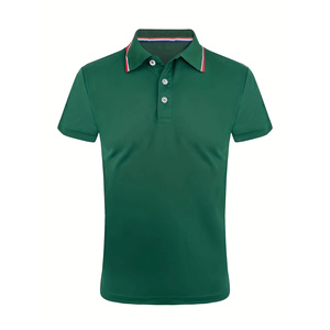 Chemise de golf décontractée pour homme, couleur verte, fabriquée sur mesure au Pakistan, respirante, tricotée, style streetwear et hip-hop - Product Image 1