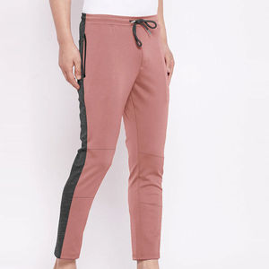 <b>Men's</b> Woolen Vintage Straight Color Blocked Sweatpants Mid Rise Elastic Waist Drawstring Casual Autumn Wear Custom Logo - Product Image 4