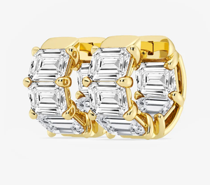 <b>Hoops</b> Earrings Diamond Earrings Gold and <b>Silver</b> Earrings Lab Grown Diamonds Earrings <b>Hoops</b> Fine Jewelry for Women - Product Image 1