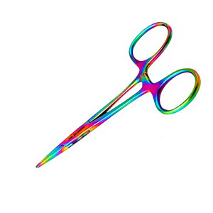 Pinza Hemostática Mosquito de 5 Pulgadas, Recta, Multicolor Arcoíris de Titanio, Acero Inoxidable de Grado Alemán, Pinza Quirúrgica Hemostática - Product Image 4