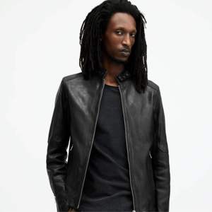 Veste en cuir d'agneau véritable pour homme, coupe ajustée, noire, style motard, vente en gros personnalisée, manteau en cuir de luxe pour homme - Product Image 1