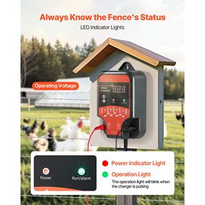 Caricatore per Recinzione Elettrica 10kV 3J, Potente Elettrificatore AC/DC con Indicatore LED, Portata 3 km, Attrezzatura per Allevamento - Product Image 5