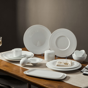 Service de table en céramique écologique moderne ST, blanc céladon, pour mariage, banquet, restaurant, avec kit d'ustensiles - Product Image 3