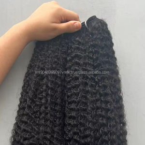 Extensiones de cabello Remy rizado indio virgen 100%, onda suelta, cutícula natural sin procesar alineada, precio de fábrica al por mayor - Product Image 1