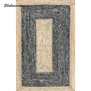 Alfombrillas de yute para sala de estar, alfombra de yute, camino de noche cosido a mano, alfombra gruesa redonda de yute de India - Product Image 2