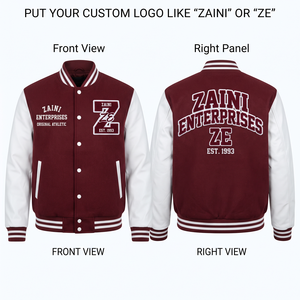 Veste de sport coupe-vent pour homme ZAINI, en laine/polyester, logo embossé, col montant, bordure bleue, style streetwear - Product Image 1
