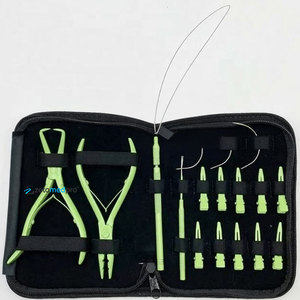 Wholesale Surgical Grade Stainless Steel Hair <b>Extension</b> <b>Micro</b> Ring Applicator and Removal Pliers Tools Kit Set - Product Image 5