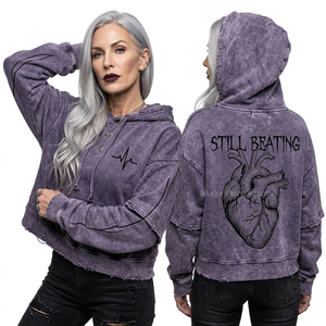 Wholesale Burnt Orange Heavyweight Hoodie Chained Zombie <b>Back</b> Graphic Distressed Hem Zip Up Custom Dye Streetwear Manufacturer - Product Image 4