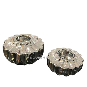 Support de bougie tendance en aluminium au design unique, finition dorée antique, pot à bougie unique, best-seller - Product Image 2