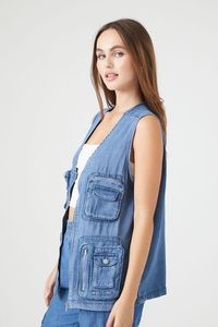 Slim Fit Dark Wash Denim Vest – Formal Casual Sleeveless Jean <b>Jacket</b> for Men’s Fashion - Product Image 4