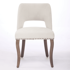 Ensemble de 2 chaises de salle à manger style ferme moderne en bois avec revêtement en tissu pour salle à manger et cuisine - Product Image 1