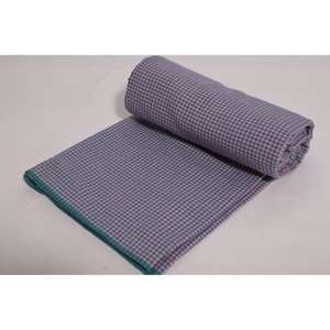 Cotton Handloom <b>Check</b> Fabric Eco-Friendly Indian Plaid Soft Lightweight Sewing Craft Dress <b>Curtain</b> Shirt Bag Material Yardage - Product Image 1