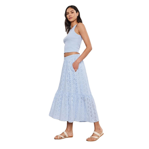 Débardeur court côtelé décontracté style streetwear pour femme – Nouvelle qualité, mélange polyester et coton, col rond, sans manches, dos nageur - Product Image 5