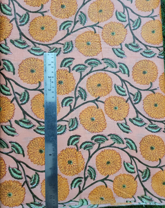 ผ้าฝ้ายพิมพ์ลายบล็อกด้วยมือ เนื้อผ้านุ่ม น้ำหนักเบา ขายเป็นหลา พิมพ์ลายด้วยสีธรรมชาติ ราคาโรงงาน - Product Image 6