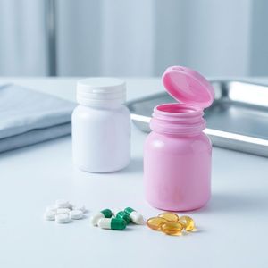 Flacon rond en PET de 80 ml pour médicaments avec couvercle à ouverture facile pour vitamines et capsules, fabriqué en usine au Vietnam, ODM OEM - Product Image 4