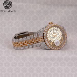 Reloj Charm Jewells de Lujo, Estilo Vintage Hip Hop, Acero Inoxidable, Caja de 40 mm, Movimiento Mecánico Analógico, Correa de Moda para Hombre con Diamantes - Product Image 3