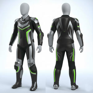 Traje de protección para motocicleta para niños, conjunto de carreras para niños, traje duradero, ligero, cómodo, de cuero genuino, chaquetas de motocicleta - Product Image 2