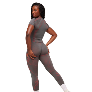 Seamless <b>Patterned</b> Gym Leggings Women High Waist Camo Yoga Pants Butt Lifting Training Tights Quick Dry Athletic Activewear New - Product Image 3