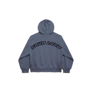 Sweat à capuche personnalisé 2026 avec impression sérigraphique effet soleil délavé, 100 % coton molletonné haute densité, pour un look décontracté ou streetwear, unisexe - Product Image 2