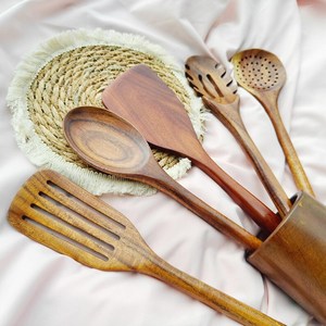 Ustensiles de cuisine gravés, spatule, cuillère, pelle à pâtes, ensemble d'ustensiles de cuisine en bois personnalisés, cadeaux - Product Image 3