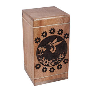Urne funéraire en bois de manguier faite à la main avec couvercle coulissant urne gravée personnalisée avec logo personnalisé vente en gros de boîtes en bois prix bon marché - Product Image 5