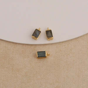 Colgante de Labradorita Chapado en Oro, Conector de Piedra Preciosa Natural con Destello Azul para Fabricación de Joyas, Suministro al por Mayor - Product Image 4