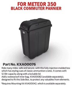กล่องเก็บสัมภาระสำหรับมอเตอร์ไซค์รุ่น Meteor Classic Hunter New Bullet 350 คุณภาพพรีเมียม สีดำ สำหรับการเดินทางท่องเที่ยว รุ่น KXA00076 มีจำหน่าย - Product Image 5