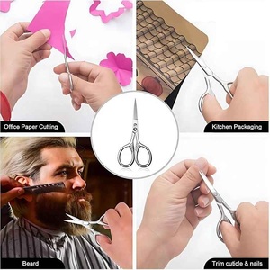 Premium Stainless Steel Small Nose Eyebrow Mustache and <b>Beard</b> Trimming Scissors Grooming Tool for Men and Women Free Samples - Product Image 2