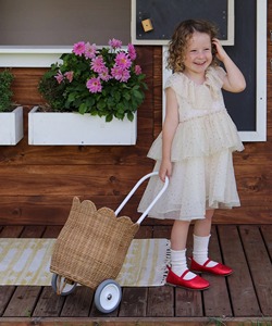 Natural color petal-edged trailer Handmade <b>Storage</b> <b>Basket</b> Wholesale eco-friendly Made in Vietnam Ready to stock - Product Image 5