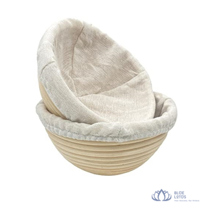 Disponible |   Panier de levage ovale en rotin réutilisable, écologique et alimentaire pour la fermentation du pain au levain, vente en gros, bleu - Product Image 1