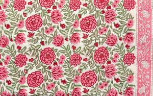 Tela india estampada a mano, hermosa tela decorativa hecha a mano con estampado floral, tela de algodón para confección de vestidos, textiles para el hogar, estampado personalizado - Product Image 4