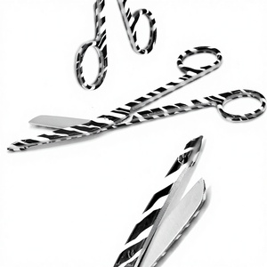 DADDY D PRO Premium Quality 3.5\" Nurse <b>Doctor</b> Medical Lister Bandage Scissors White Black Zebra Stainless Steel CE ISO Approved - Product Image 1