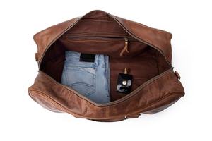 Custom Leather Duffle Bag Overnight Holiday <b>Luggage</b> Travel Outdoor Carry Duffle Weekender Bag Large Capacity Luxury Bag - Product Image 3