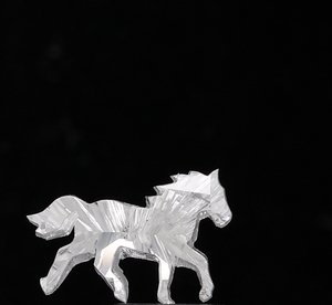 Diamant de laboratoire en forme de cheval de 2,39 carats, G SI1, certifié IGI |   Diamant sculpté unique en forme de cheval pour pendentif de bijoux - Product Image 1