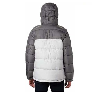 Chaqueta Acolchada para Hombre con Cuello Alto y Logotipo Frontal, Reversible, Impermeable, Diseño Clásico de Invierno - Product Image 2