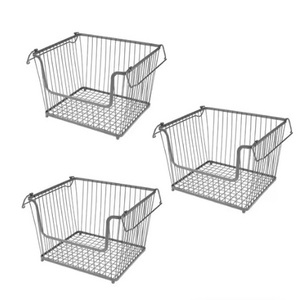Elegant Design Home <b>Storage</b> Lightweight Rust Proof Attractive Metal Material Strong <b>Wire</b> Metal <b>Storage</b> <b>Basket</b> Hot Selling - Product Image 6
