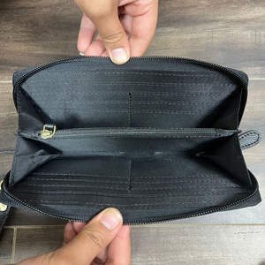 Usine dames Floral outillage longues pochettes RFID usinées à la main en cuir de vachette véritable portefeuilles avec bracelet à la mode pour les femmes - Product Image 6