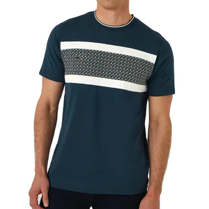 Camiseta Personalizada OEM de Manga Corta para Hombre, Tejida, con Serigrafía, Transpirable, de Secado Rápido, Color Sólido, 100% Algodón, Cuello Redondo - Product Image 1