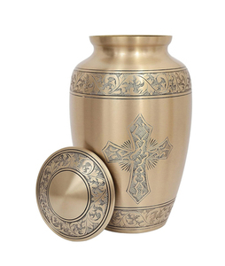 โกศบรรจุอัฐิทองเหลืองทำมือสมัยใหม่สำหรับผู้ใหญ่ โกศตกแต่งสำหรับงานศพสำหรับชายและหญิง ราคาขายส่ง - Product Image 1