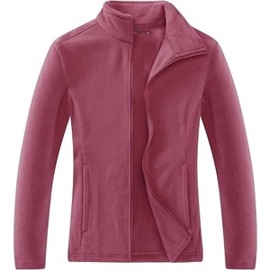 Light Blue Unisex Fleece Jacket Zipper Closure Stand Collar Warm Fur Fleeced <b>Sherpa</b> Jacket Breathable Knitted Outerwear Jackets - Product Image 4