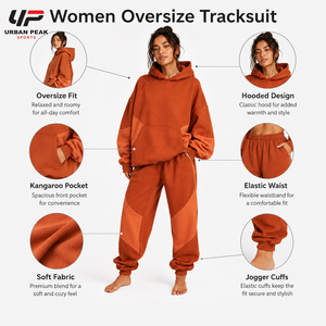 Conjunto deportivo oversize de moda para mujer con pantalones jogger de pierna ancha, tela cómoda y estilo contemporáneo para atuendos casuales. - Product Image 6