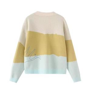 Suéter Cárdigan Corto de Punto Sólido para Mujer al por Mayor, con Botones, Bordado Personalizado, Proveedor de Fábrica de Ropa Greek Life - Product Image 5