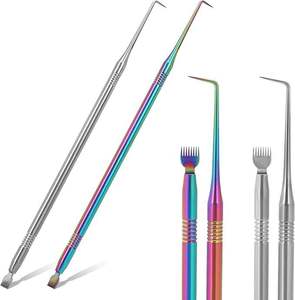 Outil métallique pour rehaussement de cils avec finition argentée brillante et couleur multi-plasma, outil isolateur pour cils avec emballage personnalisé - Product Image 2