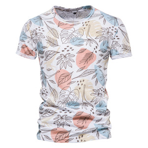 Camiseta de Manga Corta para Hombre, Cuello Redondo, Color Sólido, Corte Regular, Informal, Verano, 100% Algodón, Tejido Transpirable - Product Image 6