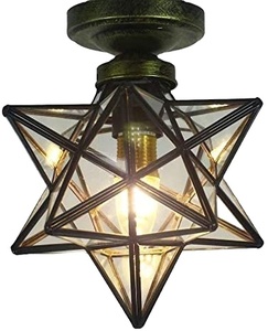 Superbe lampe en forme d'étoile en fer de couleur noire pour la maison, l'hôtel, le salon, le lit, la chambre à coucher, éclairage d'intérieur Unique, lampes suspendues en forme d'étoile - Product Image 1