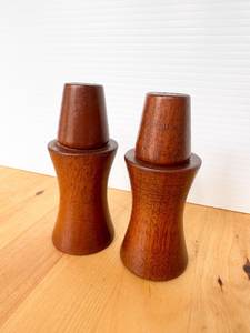 Juego de saleros y pimenteros de madera para el hogar, cocina, restaurante, hotel, mesa de comedor, uso diario - Product Image 1