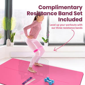 Tapis de yoga en PVC haute densité de qualité supérieure, surface antidérapante, tapis d'exercice pour la salle de sport, l'entraînement à domicile - Product Image 3