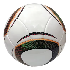 Balón de Fútbol PU Blanco Talla 5, Diseño de Anillos Multicolores, Entrenamiento para Adultos, Pakistán TFS-1011 - Product Image 4