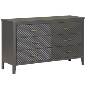 Best Quality Pine Solid Wood Dresser Modern Design <b>6</b> <b>Drawers</b> Eco-Friendly Durable Multi-Purpose Apartment Bedroom Living Room - Product Image 4