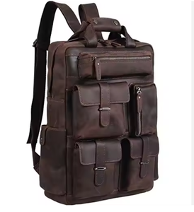 Heritage Craft genuine <b>leather</b> <b>backpack</b> handmade vintage durable spacious <b>laptop</b> travel bag premium stylish unisex everyday use - Product Image 3